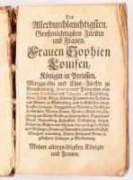 [Richtern, Christian Friedrich (1676 - 1711): Die höchst-nöthige Erkenntniß des Menschen, sonderlich nach dem Leibe und natürlichem Leben, oder ein deutlicher Unterricht, von der Gesundheit und deren Erhaltung: auch von denen Ursachen, Kennzeichen und Nahmen der Kranckheiten und bewährten Mitteln... Leipzig, 1725., Joh. Friedrich Gleditschens seel. Sohn.],5 sztl. lev.+32 p.+2 sztl. lev+1232 p.+55 szl. lev. +1 (kézzel írt lap) sztl. lev. Német nyelven. Korabeli egészbőr-kötés, kopott borítóval, sérült borítóval és gerinccel, a könyvtest egyben van, de elvált a gerinctől, az elülső szennylap és elülső előzéklap sérült, a címlapja hiányzik, kissé foltos lapokkal, az utolsó üres lapon autográf bejegyzéssel (két beírt oldal.)