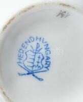 Herendi virágmintás váza, jelzett, hibátlan, m: 15 cm