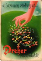 A tavasz virágai... Dreher cukorkák. Klösz György és fia / Hungarian sweets advertisement s: Lipcsei (fl)