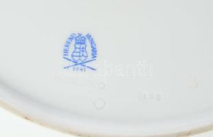 Herendi zöld virágmintás kínáló, jelzett, hibátlan, d: 29 cm