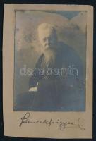 cca 1910 Schulek Frigyes (1841-1919) építész, műegyetemi tanár, az MTA tagja autográf aláírásával el...