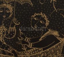 Rosenthal "Juli Nocturne" dísztál, terv.: Björn Wiinblad (1918-2006). Jelzett, hibátlan, d...