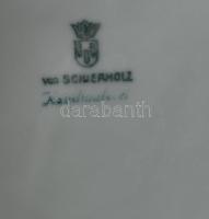 Schierholz kínáló, jelzett, szirmokon sérüléssel, d: 23 cm, m: 10 cm