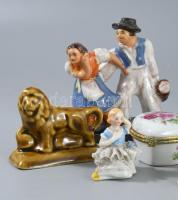 9 darab kis porcelán és kerámia tárgy