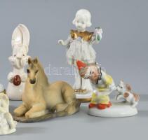 9 darab kis porcelán és kerámia tárgy