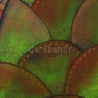 Nagy Imola (1976-): Két világ. Akril, vászon, jelzett 40x30 cm