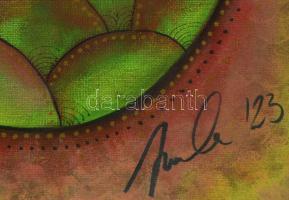 Nagy Imola (1976-): Két világ. Akril, vászon, jelzett 40x30 cm