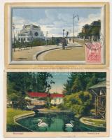 ROMÁNIA - 2 db RÉGI város képeslap: Konstanca és Bukarest / 2 pre-1945 Romanian town postcards: Constanta and Bucuresti