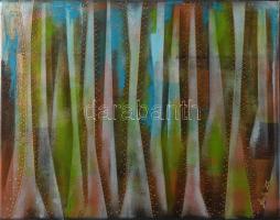Nagy Imola (1976-): Fák Akril, vászon, jelzett 30x40 cm