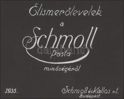 1935 Bp., Schmoll és Kallos Rt. Schmoll paszta gyárával, üzleteivel, reklámjaival kapcsolatos fotók,...