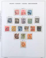 1871-1925 Magyar gyűjtemény maradvány a Réznyomat kiadástól Schaubek előnyomott albumban, az 1900-19...