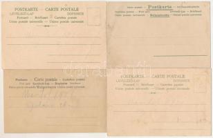 4 db RÉGI (1905 előtti) szecessziós művészlap: hölgyek / 4 pre-1905 Art Nouveau lady art postcards