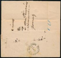 1871 Kőnyomat 10kr + Réznyomat 5kr vegyes bérmentesítés ajánlott levélen (380.000) / Mi 4 + 10 mixed...