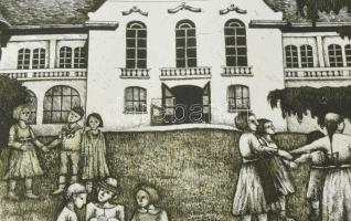 Új március 11 db nagy méretű rézkarcot tartalmazó mappa: Gönczi Béla, Molnár Gabriella, Bauer, Kovác...