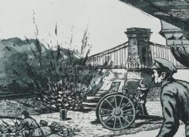 Új március 11 db nagy méretű rézkarcot tartalmazó mappa: Gönczi Béla, Molnár Gabriella, Bauer, Kovác...