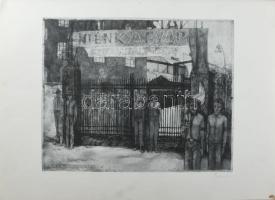 Új március 11 db nagy méretű rézkarcot tartalmazó mappa: Gönczi Béla, Molnár Gabriella, Bauer, Kovác...