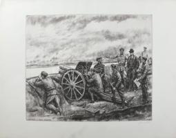 Új március 11 db nagy méretű rézkarcot tartalmazó mappa: Gönczi Béla, Molnár Gabriella, Bauer, Kovác...