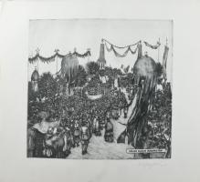 Új március 11 db nagy méretű rézkarcot tartalmazó mappa: Gönczi Béla, Molnár Gabriella, Bauer, Kovác...