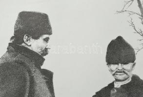 Új március 11 db nagy méretű rézkarcot tartalmazó mappa: Gönczi Béla, Molnár Gabriella, Bauer, Kovác...