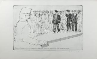 Új március 11 db nagy méretű rézkarcot tartalmazó mappa: Gönczi Béla, Molnár Gabriella, Bauer, Kovác...