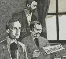 Új március 11 db nagy méretű rézkarcot tartalmazó mappa: Gönczi Béla, Molnár Gabriella, Bauer, Kovác...