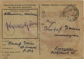 1943 Tábori Postai Levelezőlap - hölgy / WWII Hungarian military field post, lady (szakadás / tear)