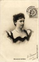 1903 Reine de Serbie / Queen Draga of Serbia, wife of King Aleksandar Obrenovic (kis szakadás / smal...