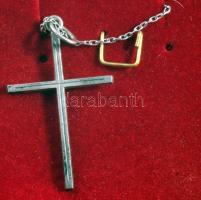 Ezüst (Ag) keresztes lánc, díszdobozban, 1,8g