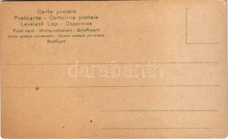 French playing cards art postcard (EK)