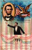 Abraham Lincoln, the martyred president. Lincoln Centennial Souvenir 1809-1909. Lincolns Birthday Se...