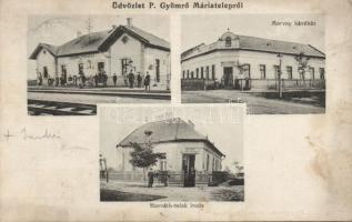 Gyömrő Máriatelep a Kóczánpuszta vasútállomással és a Horváth-telek irodával