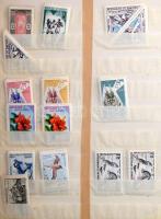 Angol és francia gyarmatok + Nagy-Britannia bélyegek 2 db berakóban, sok érték tízesekben