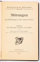 Schwaiger, Jac.: Störungen am Kraftwagen und seinen Teilen. Autotechnische Bibliothek Band 55. Angaben über Merkmale, Ursachen und Abhilfe. Berlin, 1916, Carl Schmidt &amp; Co., 160+8 p.+1 t. Német nyelven. Korabeli reklámokkal. Kiadói egészvászon-kötésben.