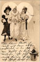 1900 Heart playing card with clown. Dr. Trenkler &amp; Co. (EK)