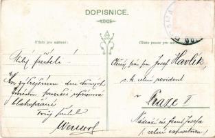 Tell playing cards with Czech poem (r)