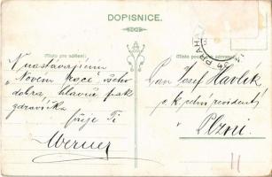 Tell playing cards with Czech poem (r)