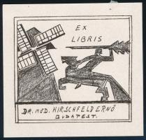 Jelzés nélkül: Dr. Med. Hirschfeld Ernő, klisé, papír, 9×9 cm