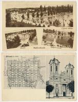 21 db RÉGI magyar város képeslap vegyes minőségben / 21 pre-1945 Hungarian town postcards in mixed q...