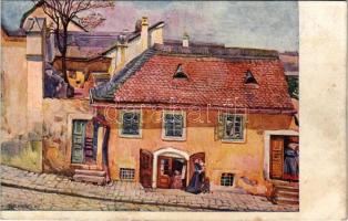 Budapest I. Tabán, Hadnagy utcai régi ház. 1020. s: Undi M. (vágott / cut)