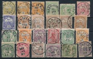 23 db szép egykörös bélyegzés Turul bélyegeken