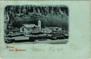 1900 Brennero, Brenner (Südtirol); general view with railway station (fl)