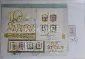 Kb 80-100 db emléklap az 1960-2010 közötti időszakból 2 db iratlefűzőben
