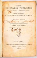 Giovanni Pezzl: Nuovo Dizionario Portatile. Italiano - Tedesco, Tedesco-Italiano. Composto in Compen...