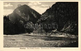 Pieniny, Csl.-Polska hranica / Cechoslovak.-Polnische Grenze / Czechoslovak-Polish border