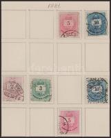 1881-1888 33 db Krajcáros bélyeg 3 albumlapon