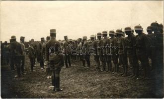 IV. Károly rohamsisakos osztrák-magyar katonák körében / WWI K.u.K. military, Charles I of Austria w...