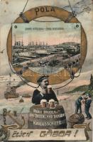 Pola dock with sailors (EB)