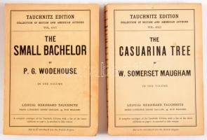 P. G. Wodehouse: The small bachelor. + W. Somerset Maugham: The Casuarine Tree. Leipzig,1929,Bernhard Tauchnitz. Angol nyelven. Kiadói papírkötés, az egyik borító hátoldalán ceruzás bejegyzésekkel.
