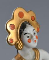 Polonne női figura, jelzett, hibátlan, m: 12,4 cm