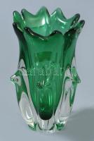 Csehszlovák váza és ékszeres edény, jelzett, hibátlan, m: 13 cm